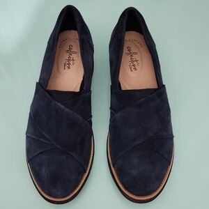 Clarks Sharon Form Navy Blue Suede